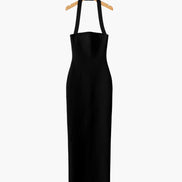 Halter Neck Slim Fit Maxi Dress